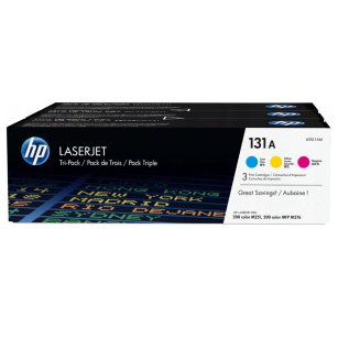 HP oryginalny toner U0SL1AM CMY 131A LaserJet Pro M276 M251 3szt.