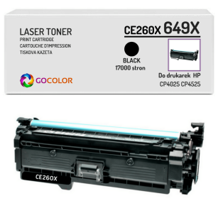 Toner do HP CE260X 649X CP4025 CP4525 Black Zamiennik