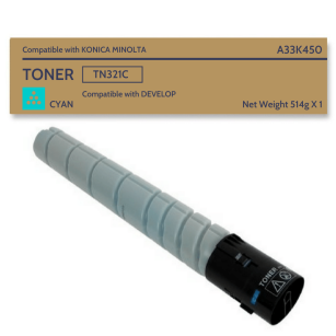 Toner do Konica Minolta Bizhub C224 C284 C364 TN321C A33K450 Cyan