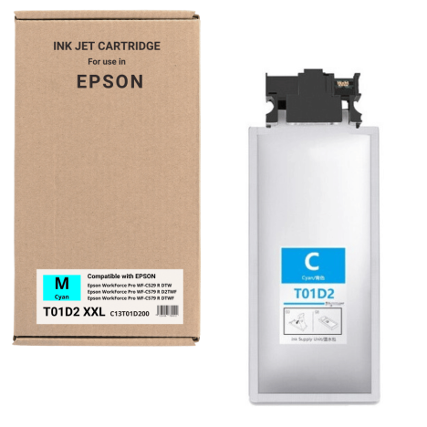 Tusz do EPSON T01D2 XXL C13T01D200 Cyan Zamiennik 20.0K