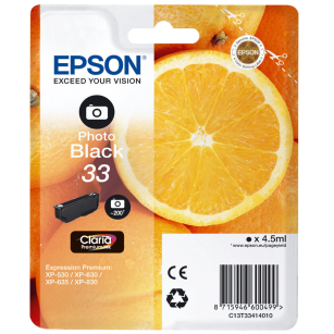 Epson oryginalny tusz 33 T3341 C13T33414012 photo black