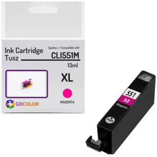 Tusz do CANON CLI551M XL 6445B001 Magenta 100 % nowy zamiennik