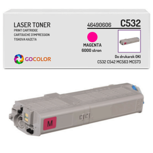 Toner do OKI C532 C542 MC563 MC573 dn, 46490606 Magenta zamiennik