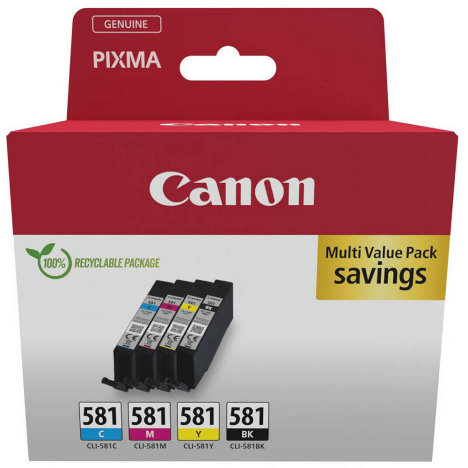 Canon oryginalny tusz CLI581 2103C006 black / cyan / magenta / yellow 4-pak